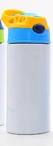 Kids Colorful Stainless Water Bottle with Straw 12 oz