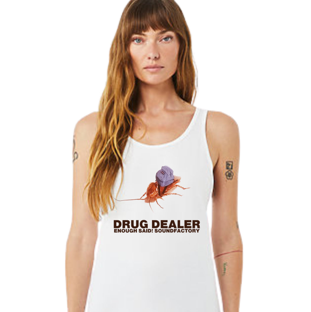 White 100% Cotton Sound Factory Drug Dealer Tank