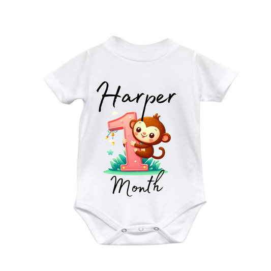 Custom Crewneck Short Sleeve Baby Onesie