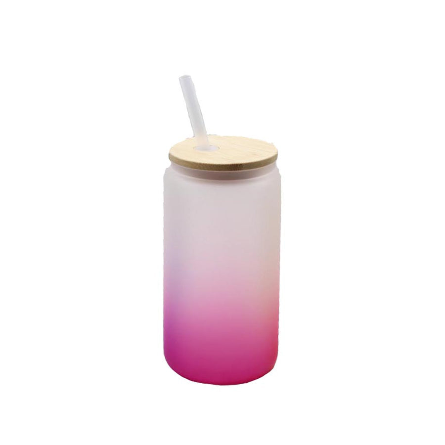 25 oz Frosted Colorful Glass