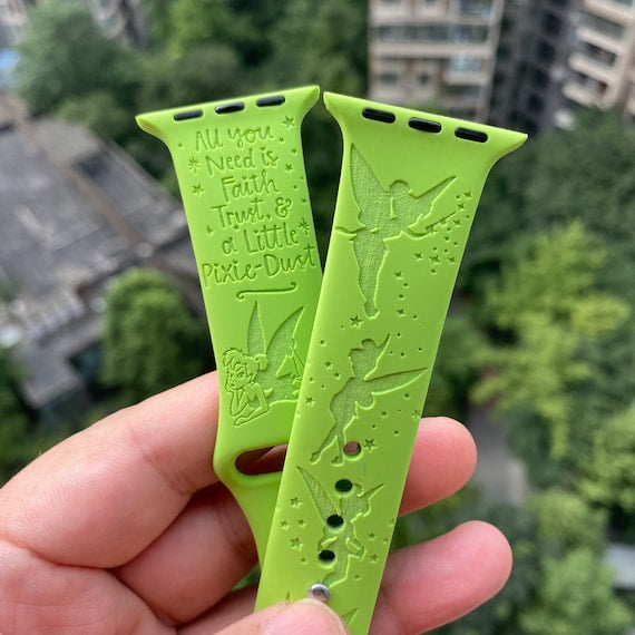 Engraved Silicone Apple Watch Band