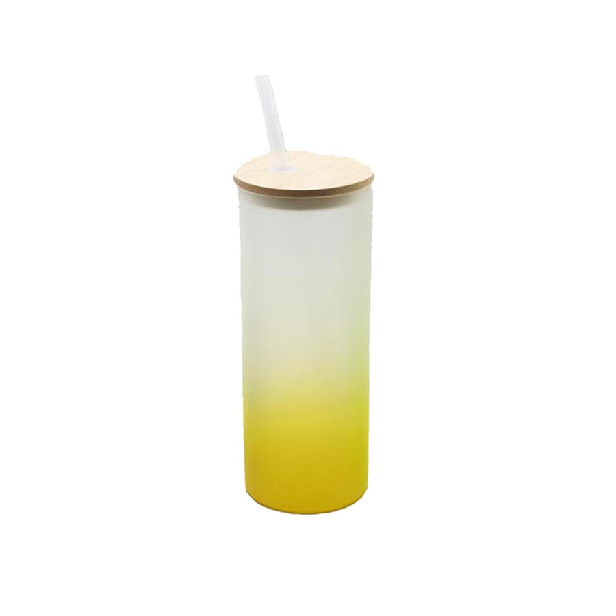 25 oz Frosted Colorful Glass