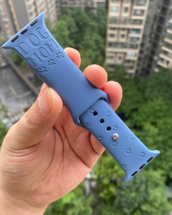 Engraved Silicone Apple Watch Band