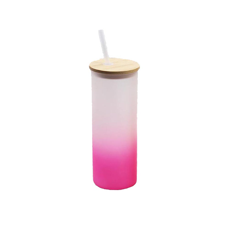 25 oz Frosted Colorful Glass