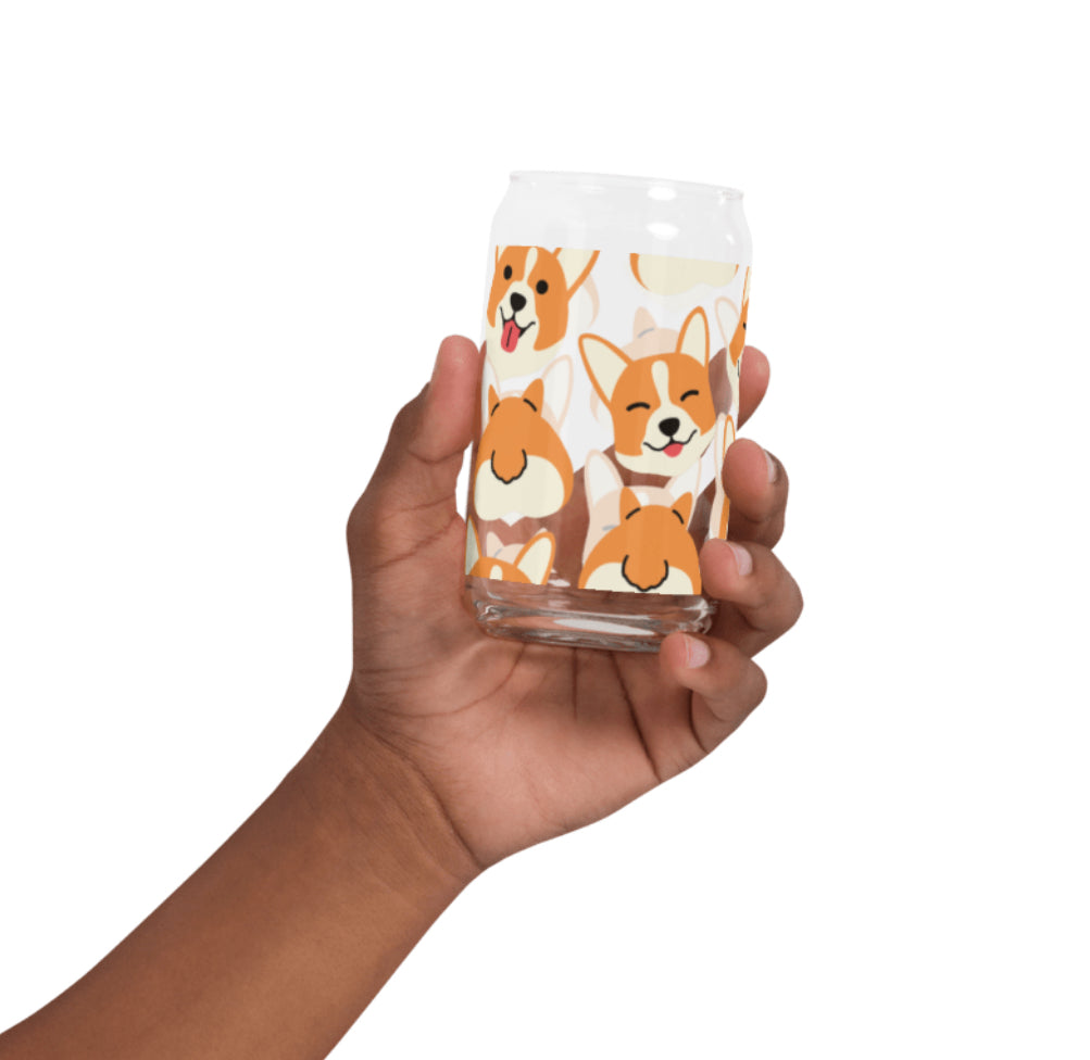 Custom 16 oz Can Style Glass Clear or Frosted