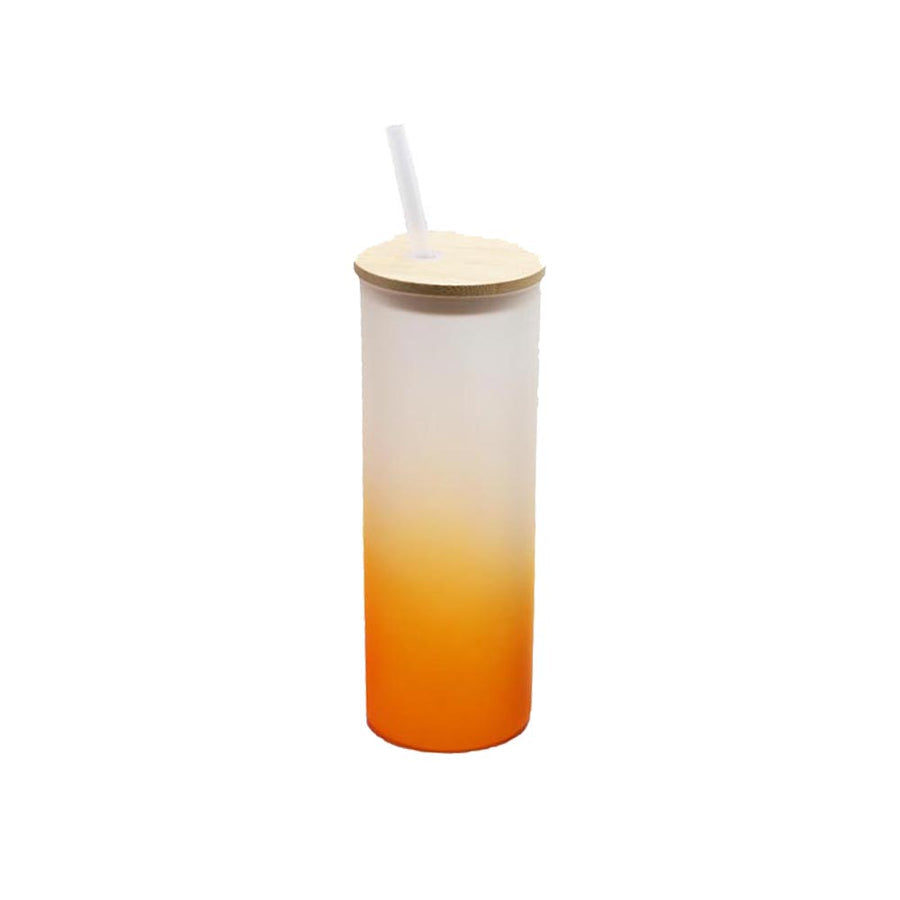 25 oz Frosted Colorful Glass