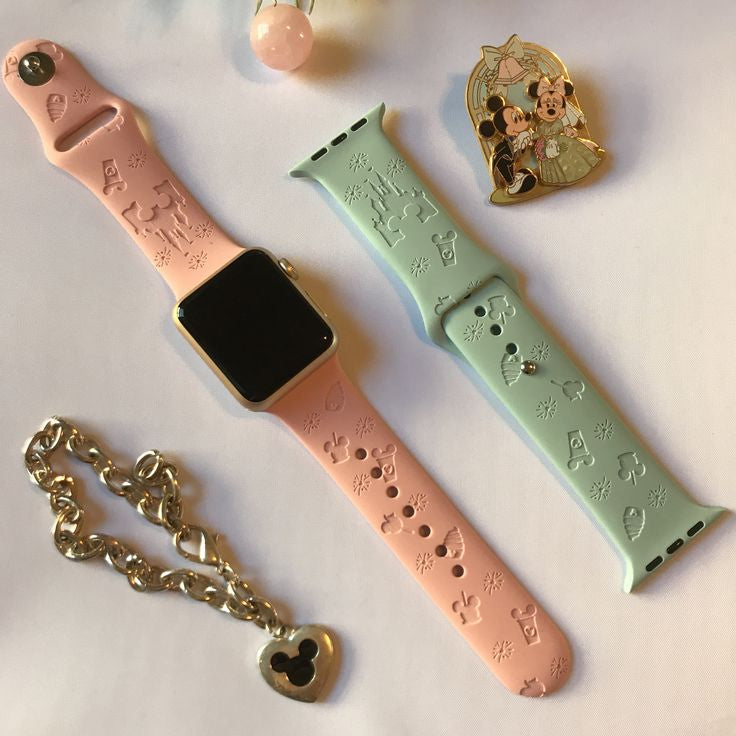 Engraved Silicone Apple Watch Band