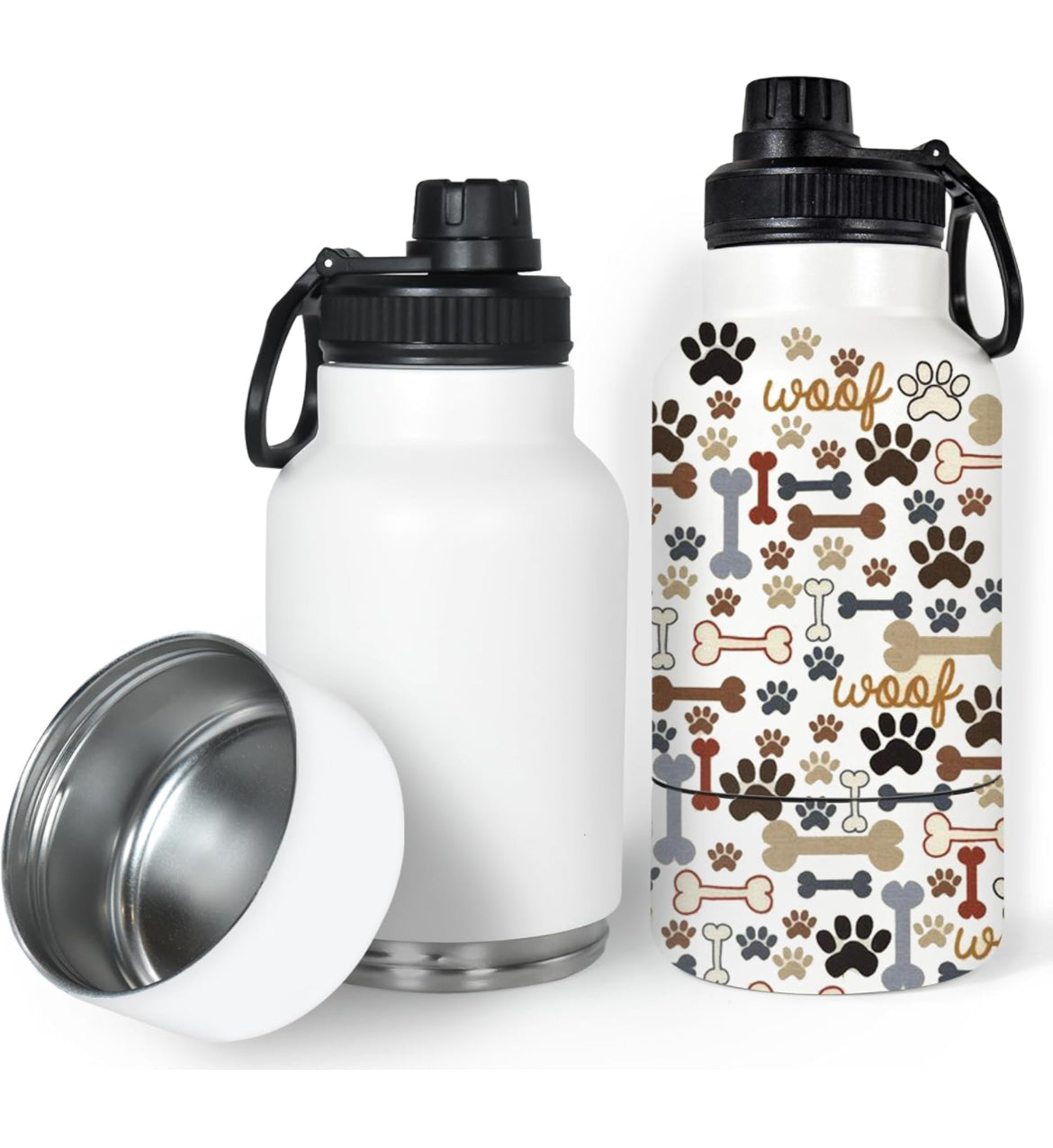 Custom 32 oz Water Bottle and Dog Bowl