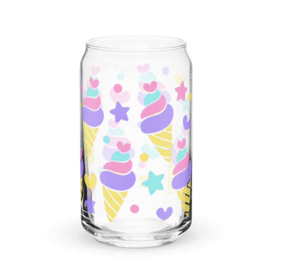 Custom 16 oz Can Style Glass Clear or Frosted