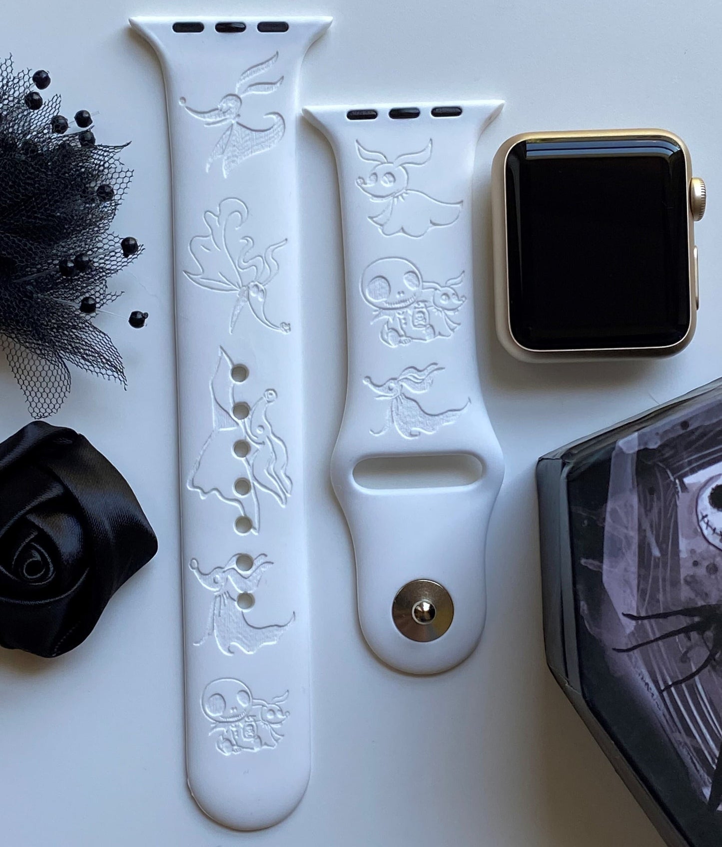 Engraved Silicone Apple Watch Band