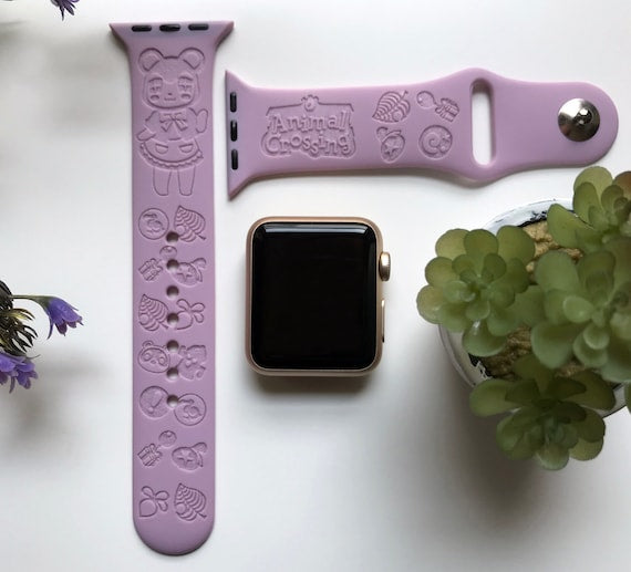 Engraved Silicone Apple Watch Band