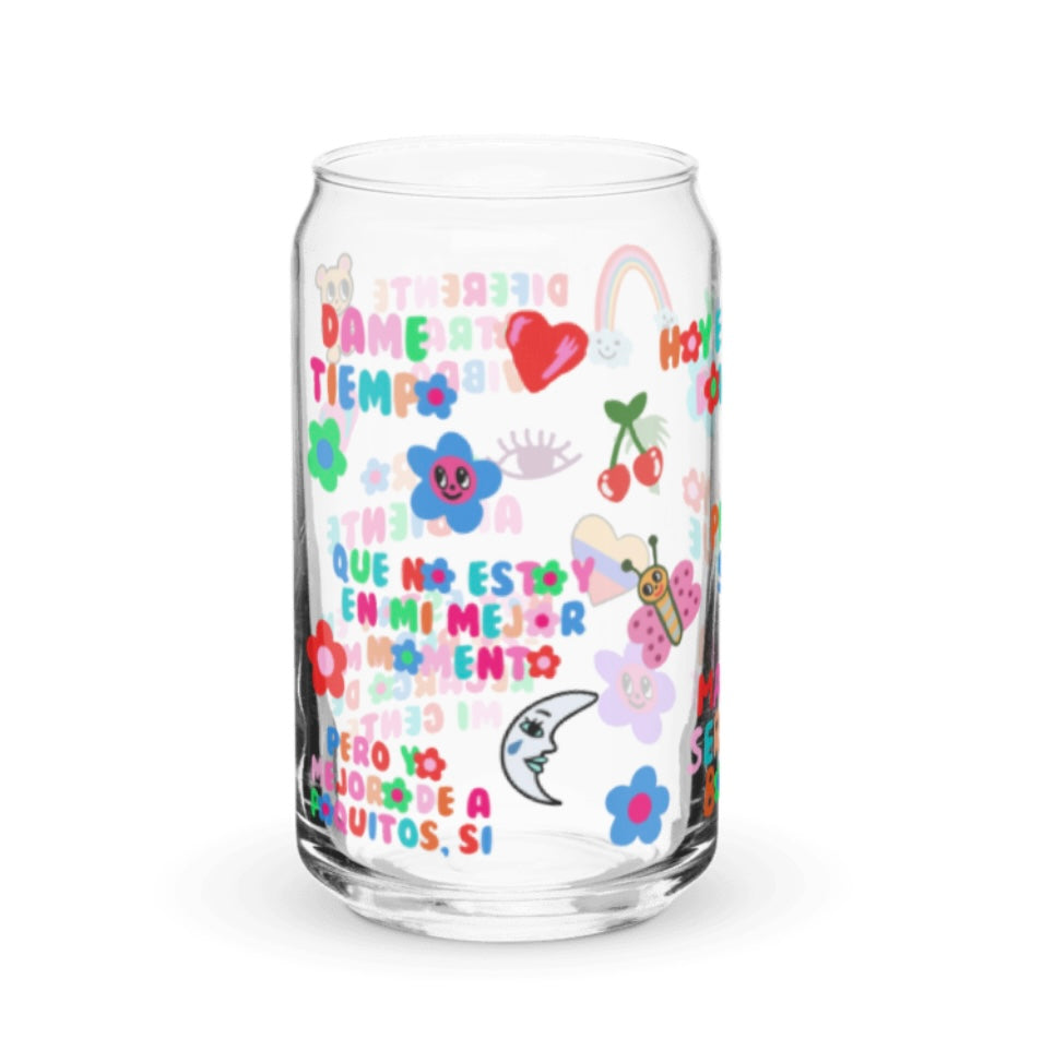 Custom 16 oz Can Style Glass Clear or Frosted