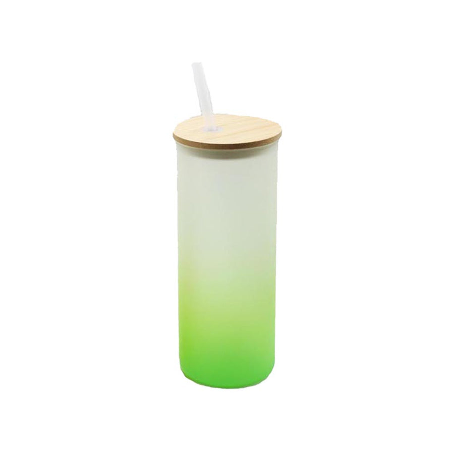 25 oz Frosted Colorful Glass