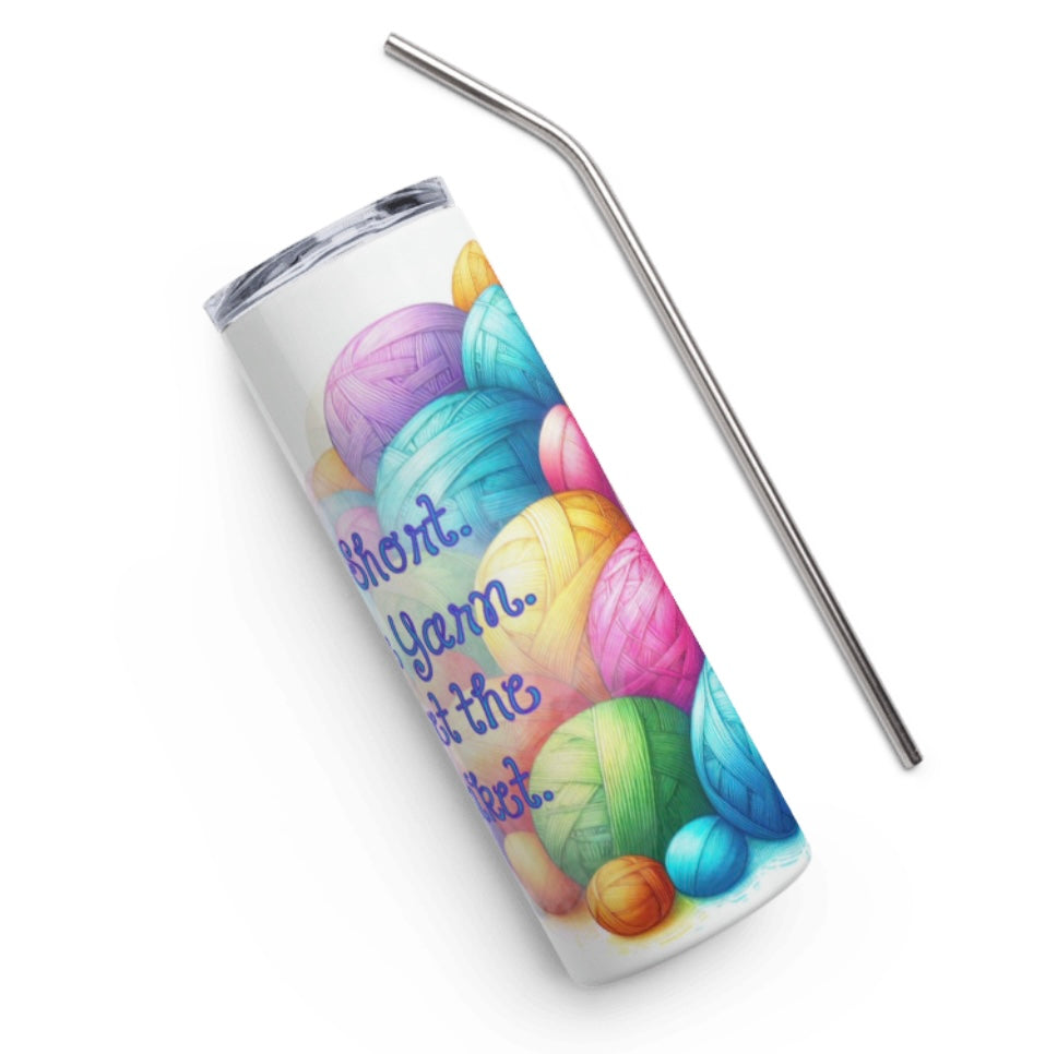 20oz Stainless Steel Tumbler with Straw