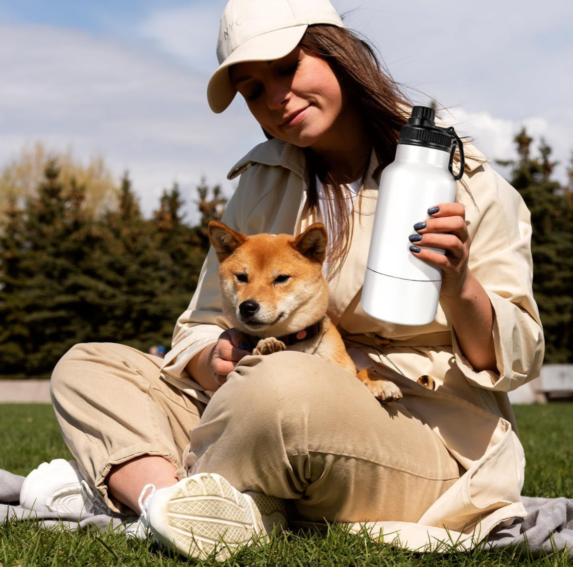 Custom 32 oz Water Bottle and Dog Bowl