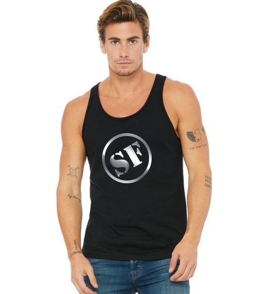 Black 100% Cotton Sound Factory Circle Logo Tank