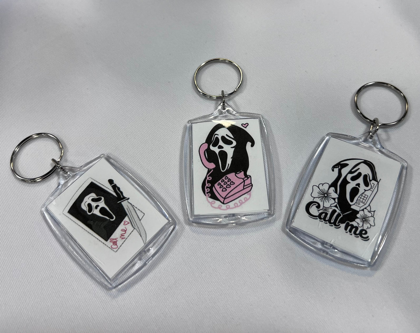 Ghostface Call Me NFC Contact Keychain