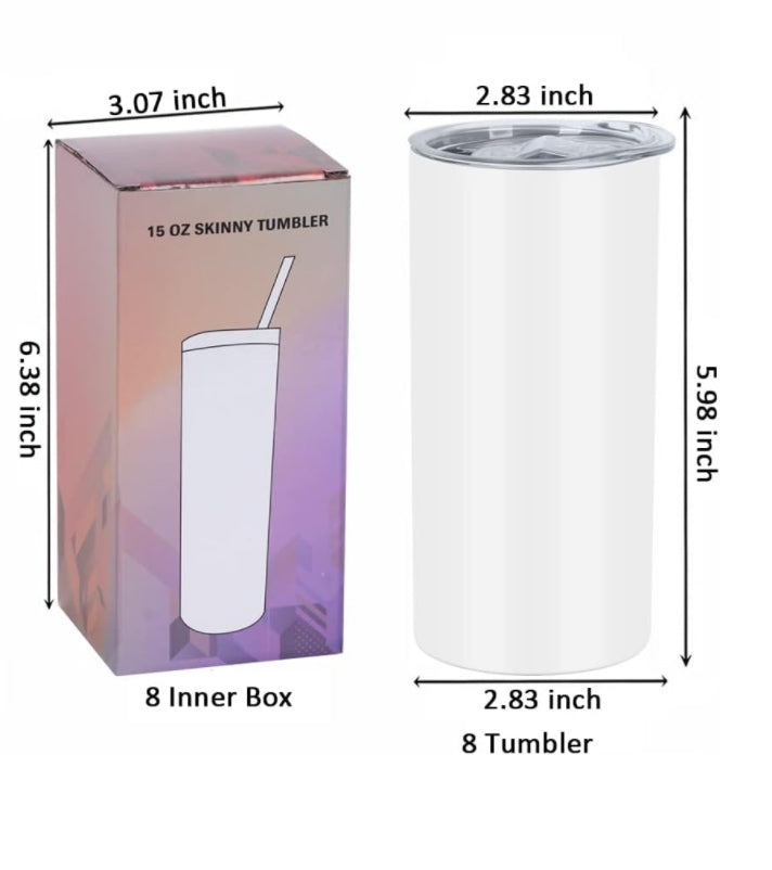 15 oz Kids Stainless Steel Tumbler with Straw