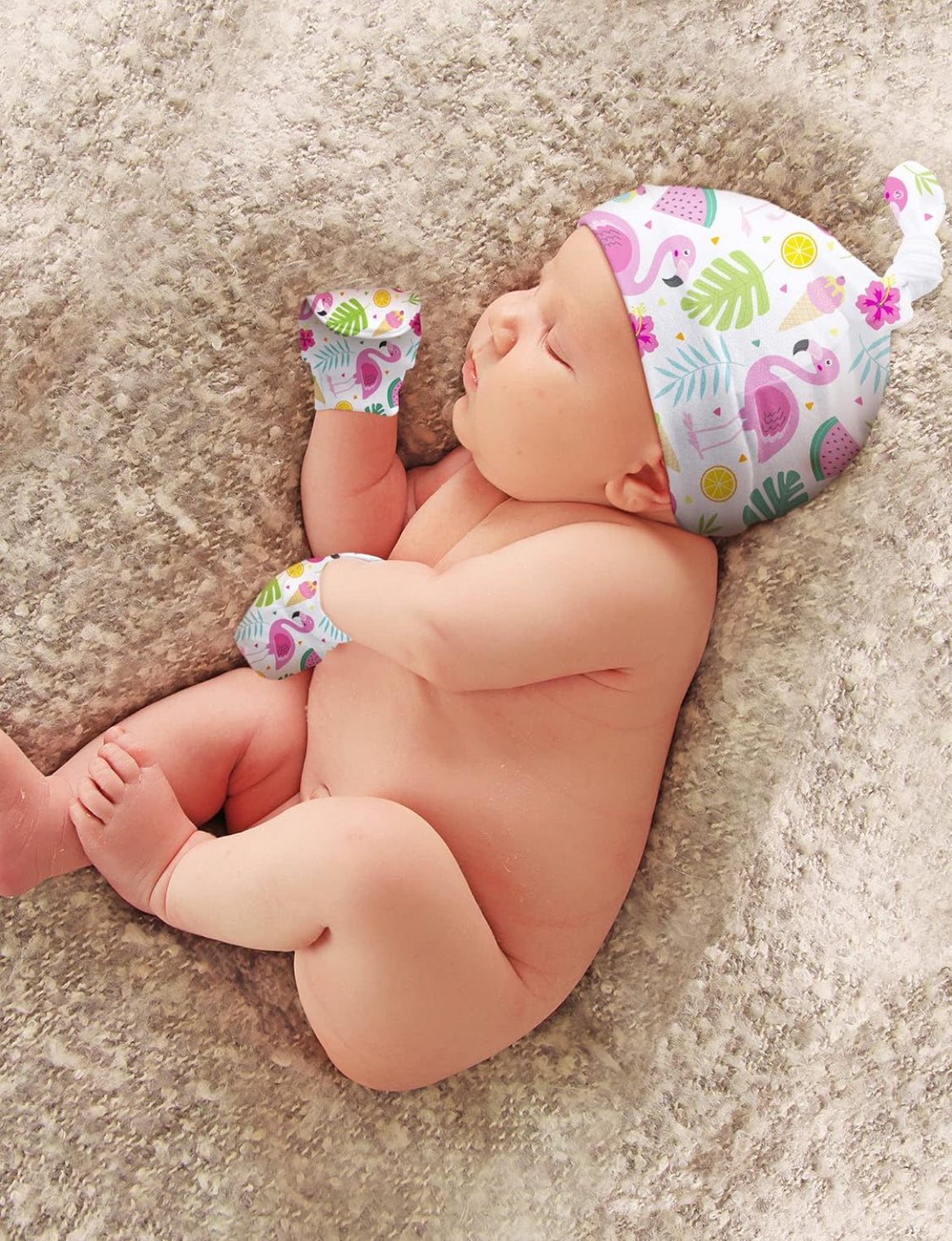 Matching Custom Baby Hat and Mittens