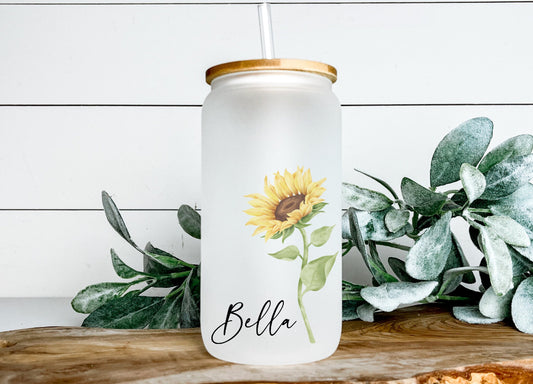 Custom 16 oz Can Style Glass Clear or Frosted