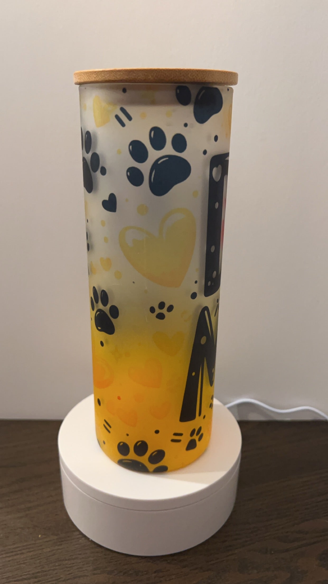 25 oz Frosted Colorful Glass