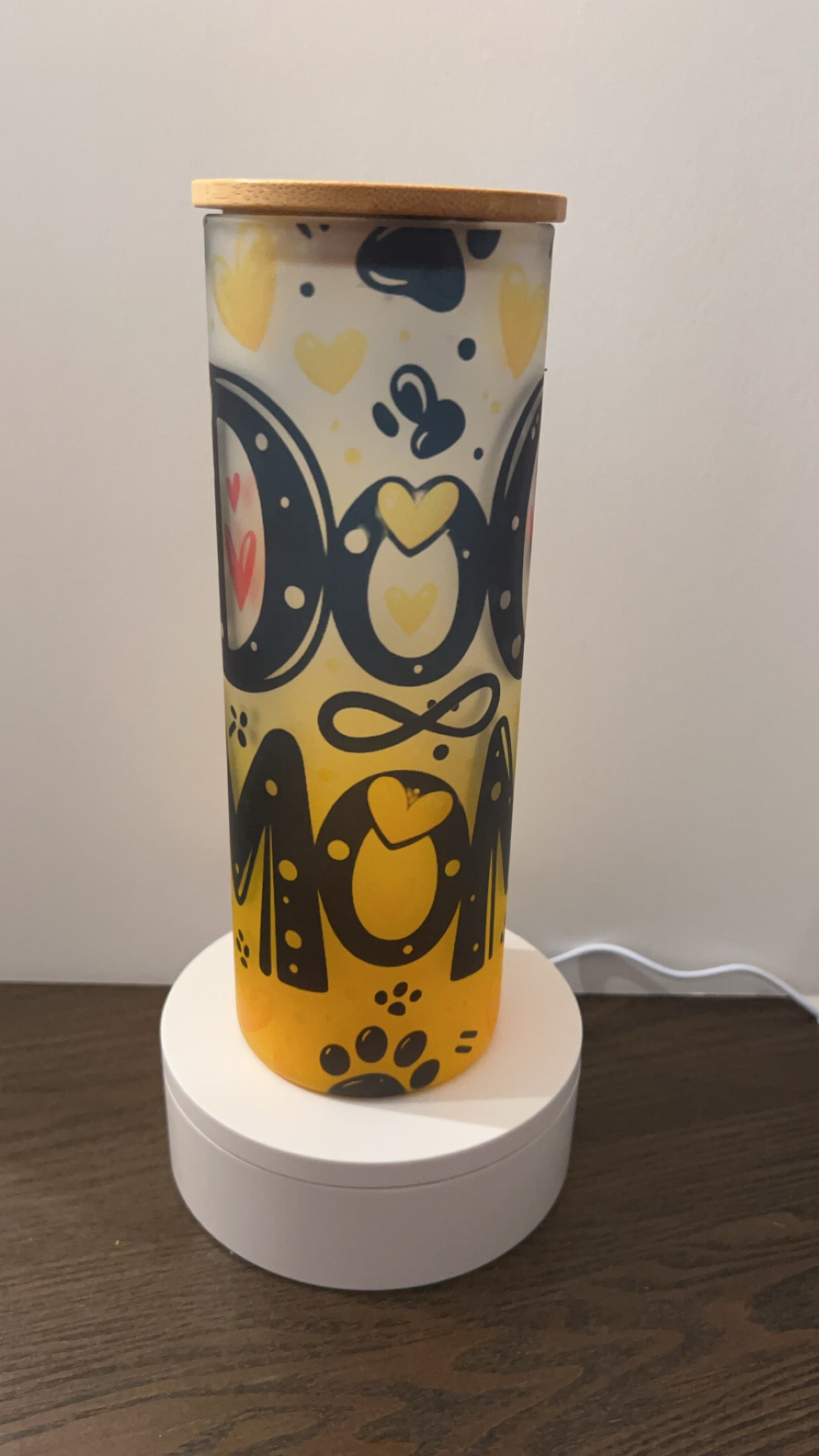 25 oz Frosted Colorful Glass